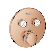 Grohe Grohtherm Smartcontrol Çift Valfli Akış Kontrollü Ankastre Termostatik Duş Bataryası - 29119Da0 Bakır