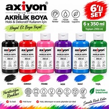 Axiyon Art Akrilik Boya 350 Ml 6 Lı Set Su Bazlı Hobi Ve Dekoratif Boya Genel