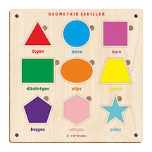 Ahşap Eğitici 3d Geometrik Şekiller Bultak Yapboz Puzzle Oyuncak