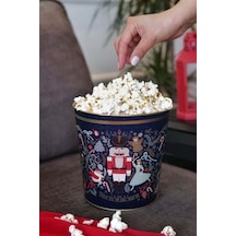 Fairytale Desenli Mısır Kovası, Popcorn Kovası, 17,5 X 17 Cm, 2,6 Lt Lacivert