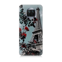 Xiaomi Mi 10t Lite Uyumlu Eyfel Kulesi Ve Çiçek Desenli Silikon Kılıf