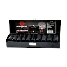 Worldforce 1/2" Darbeli Uzun Lokma Seti Metal Kutulu 10-24mm 10pc