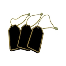 Askılı Şişe Etiketi Kara Tahta Pakette 10 Adet