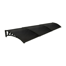 Pratik Sundurma Kapı Pencere Üstü 100x360 Cm Siyah 6 Mm Levhalı Siyah