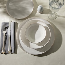 Nehir Duru 6 Kişilik 24 Parça Porselen Yemek Takımı