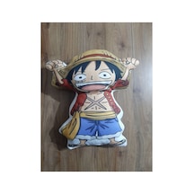 One Piece Monkey D Lufy Boydan Şekilli Tasarım Karakter Yastık Cok Renklı
