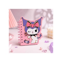 Sanrino Kuromi Spiralli Defter Çizgili Özel Kesim Mor Mini Boy 3 3