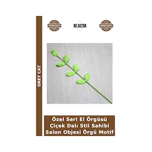 Özel Seri El Örgüsü Çiçek Dalı Stil Sahibi Salon Objesi Örgü Motif Çok Renkli