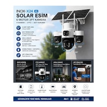 Inox -x24 4g Solar Esim 6 Motor 3pt 1 Sabit Kamera
