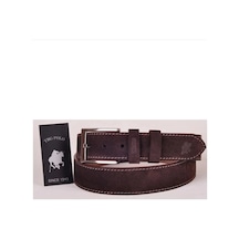 Trg Polo Kahve 4,5 Cm Kahve Hakiki Nubuk Deri Kemer -0159 Kahverengi