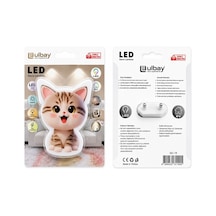 10 Adet Kedi Ledli Gece Lambası Gc-19 5468 Çok Renkli