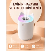 Hava Nemlendirici Buhar Makinesi Aromaterapi Led Işıklı Oda Nemlendirici Çok Renkli