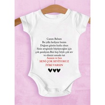Tuğbababy Baby Bebek Beyaz Babaya Özel Zıbın Kız Erkek Beyaz