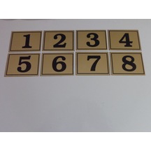 Gendec 6X8 Cm Yapışkanlı No 1'Den 8'E