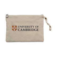 University Of Cambridge Logo Text  Krem Cüzdan / El Çantası Krem