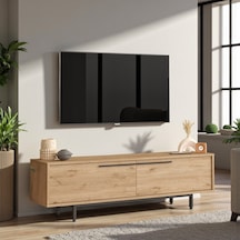 Robin Home Lidya Tv Ünitesi Sehpası Metal Ayaklı 160cm Sepet Kahverengi