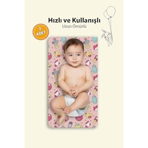 Matgo Baby Ördek Arabalı Bebek Alt Açma Matı Minderi Yıkanır Sıvı Geçirmez Bakım Pad Örtüsü 35x65cm
