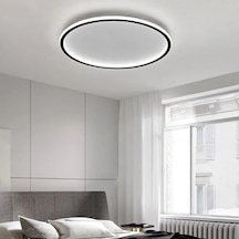 Antrasit Ø30 cm Yuvarlak Avize 3000K Sarı Işık Led Tavan Lambası
