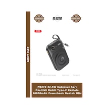 Pr270 22.5w Kablosuz Şarj Özellikli Dahili Type-c Kablolu 10000mah Powerbank Destek Ofis Çok Renkli