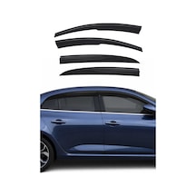 Renault Megane Iv Sedan 2016-2024 Uyumlu Araca Özel Sport Style Akrilik Cam Rüzgarlığı Koyu 4parça