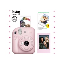 Fujifilm Instax Mini 12 Fotoğraf Makinesi + Çerçeve + 20'li Mini Film Seti Pembe
