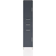 Hyperion Dolap 3 Raflı 3 Çekmeceli 2 Kapaklı 44x44x221 Antras... Antrasit