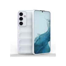 Herşeytrend Samsung Galaxy Uyumlu S24 Kılıf Optimum Silikon - Krem Çok Renkli