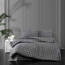 Ranforce Kumaşından Çift Kişilik Nevresim Seti 200x220 Antrasit Gri Ranforce Kumaşından Çift Kişilik Nevresim Seti 200x220 Antrasit Gri