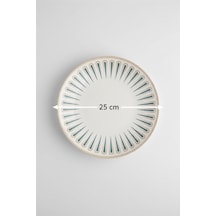 6'lı Valencia Servis Tabak 25cm Dijital Sierra Rinart Krem