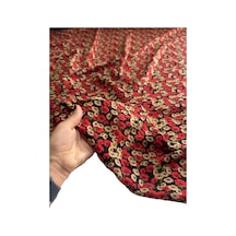 Pamuk Viskon Kumaş 150 Cm En Dökümlü Elbiselik Şalvarlık 1000 -115 Bej-kırmızı