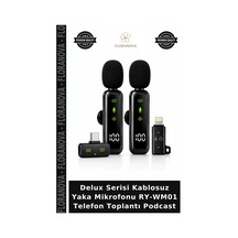 Delux Serisi Kablosuz Yaka Mikrofonu Ry-wm01 Telefon Toplantı Podcast Diğer