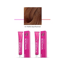 Hubrendy Tedarik 2 Li Set Premium 8.1 Küllü Açık Kumral - Kalıcı Krem Saç Boyası 2 X 50 G Tüp