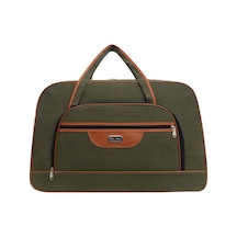 Büyük Kapasiteli Seyahat Çantası Erkekler Kısa Yolculuk El Kanvas Bagaj Çantası, Boyut: Orta Yeşil