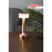 Ct-8436 Denver İnci Rose Gold, Dokunmatik Dimmerli, 3 Farklı Işık Tonlu, Şarjlı Led Masa Lambası