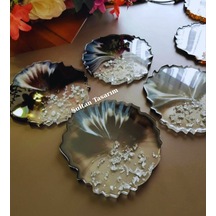 4 Lü Epoksi Bardak Altlığı - 110 Siyah