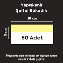 50 Ad Pvc Etiketlik Yapışkanlı 10x5 Cm Raf Etiket Cebi Yapışkanlı