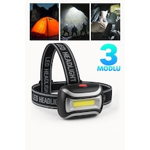 3 Modlu Pilli Kafa Lambası Kampçı Tamirci Balıkçı Outdoor Kafa Feneri Işığı K4115 Çok Renkli