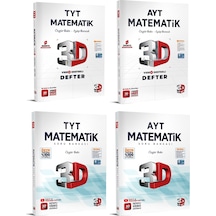 3d Yayınları 2024 Tyt Ayt Matematik Video Destekli Defter + Soru Seti 4 Kitap
