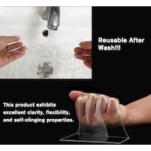 2mm 1m Çift Taraflı Tutma Bandı Traceless Yıkanabilir Yapışkan Bant Nano Pu Jel