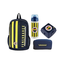 Taraftar Fenerbahçe Çanta + Suluk + Kalemlik+ Beslenme Kutusu Set 1 Çok Renkli
