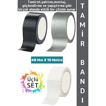 Tamirbandı Suya Neme Küfe Toza Dayanıklı Çok Amaçlı Montaj Onarım Bantı 48 Mm X 10 Metre Üçlü Set