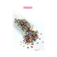 Kesme Cam Boncuk 2mm - 20 Gram - Karışık Renkli -bnc309