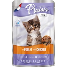 Plaisir Kitten Tavuk Etli Pouch Yavru Kedi Yaş Maması 100 G