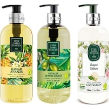 Eyüp Sabri Tuncer Beyaz Sabun - Hawaii Ananas - Zeytin Çiçeği Sıvı Sabun 3 x 500 ML