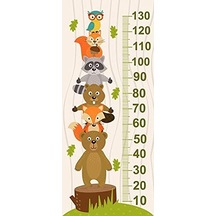 Çocuk Odası Bebek Odası Hayvanlar Boy Cetveli Boy Ölçer