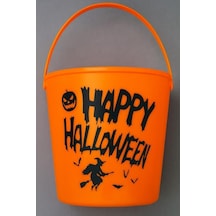 Halloween Işıklı Gövdeli Şeker Kovası Bal Kabağı Turuncu Diğer