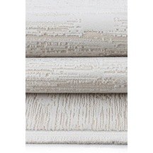 Badelya Home Krem Ekru 7102 Modern Doğal Taban Saçaklı Salon Koridor Mutfak Çocuk Oturma Odası Halı Yolluk 7102krem