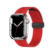 Apple Uyumlu  Watch 44 MM Silikon Metal Tokalı Lansman Renkler Kordon Kayış