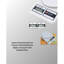 Beyaz Plastik Dijital Mutfak Tartısı 24x16. 8x1. 5cm Reknli