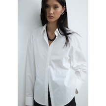 Suud Collection Beyaz Page Oversize Gömlek